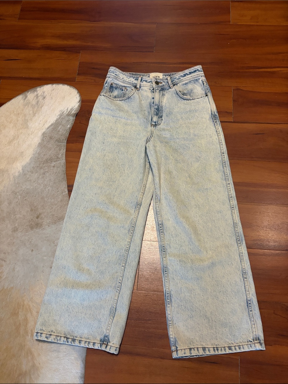Sezane Light Wash Wide Leg Women's Jeans - Sz 38